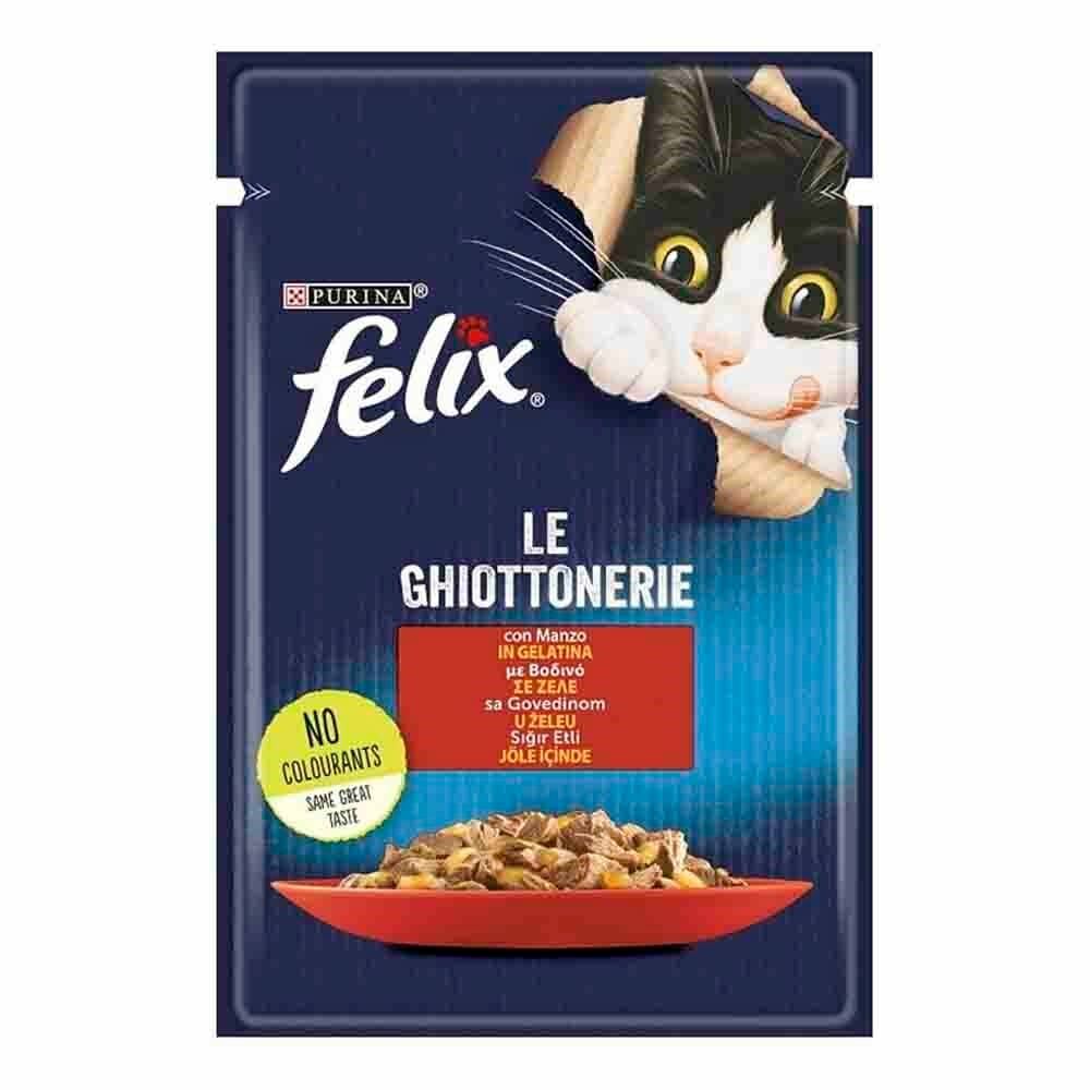 Felix Sığır Etli Yaş Kedi Maması 85 Gr