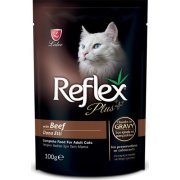 Reflex Plus Biftekli Pouch Kedi Konserve Sos İçinde 100gr