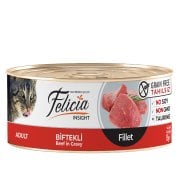 Felicia Tahılsız Biftekli Fileto Yaş. Kedi Maması 85gr 1ad