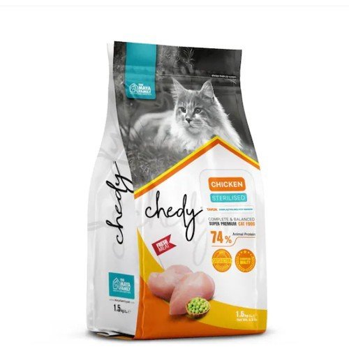 Chedy Super Premium Kısırlaştırılmış Tavuklu Yetişkin Kedi Maması 10 Kg