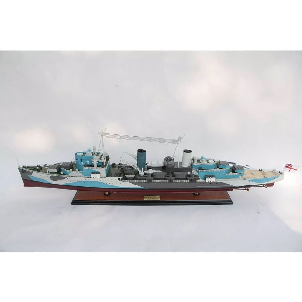 HMS Belfast Dekoratif Kruvazör Gemi Modeli (99 cm)