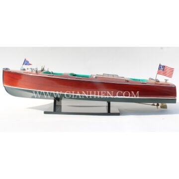 Chris Craft Dekoratif Ahşap Sürat Teknesi Modeli (51 cm)