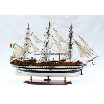 Amerigo Vespucci Dekoratif Ahşap Yelkenli Gemi Modeli (89 cm)
