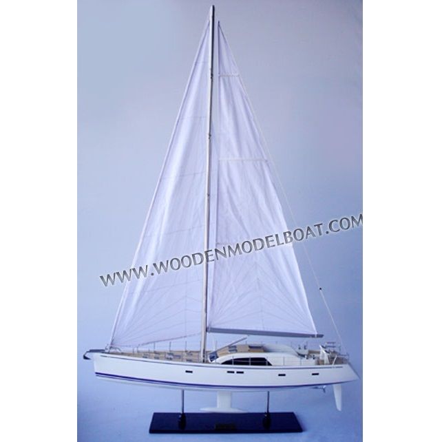 Nautor Swan 105 Dekoratif Yelkenli Tekne Modeli (80 cm)