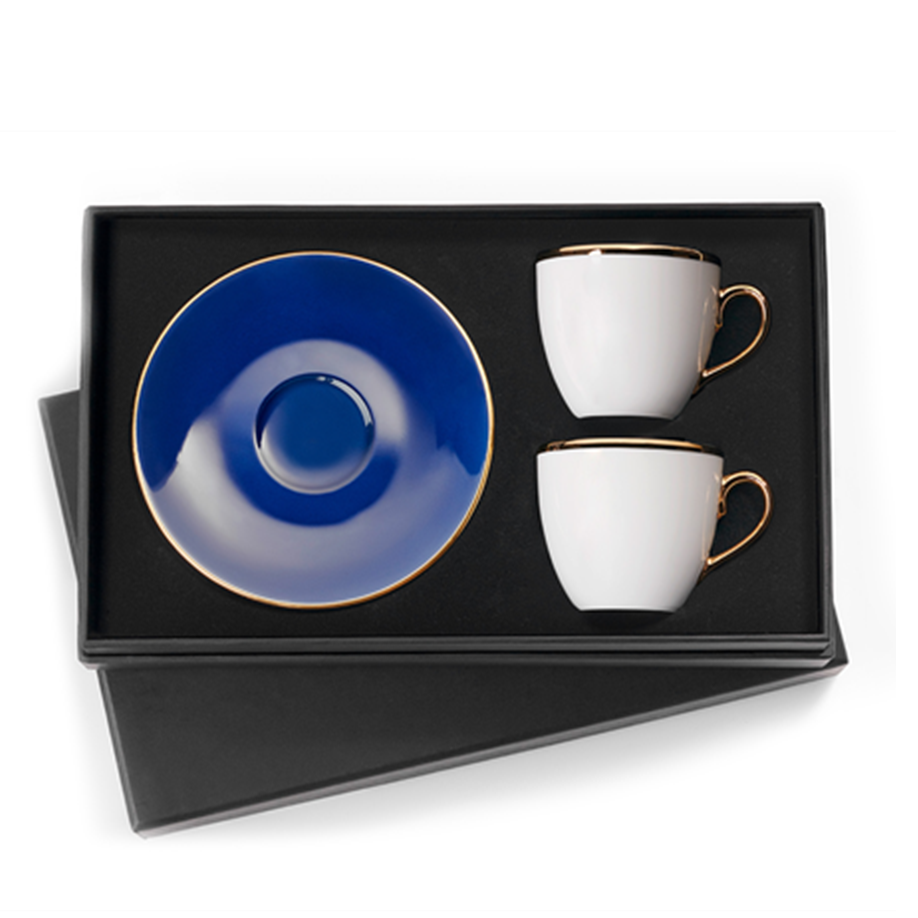 Selamlique 2'li Klasik Mavi Türk Kahvesi Fincanları