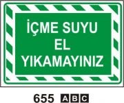 İçme Suyu El Yıkamayınız