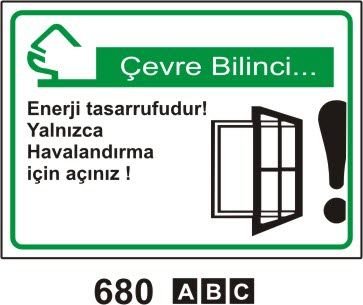 Enerji Tasarruftur.Yalnızca Havalandırma İçin Açınız