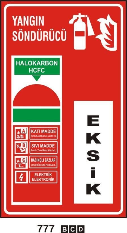 Yangın Söndürücü Halokarbon(Hcfc)