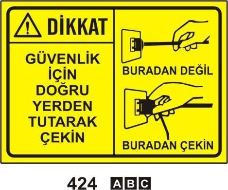 Dikkat Güvenlik İçin Doğru Yerden Tutarak Çekin