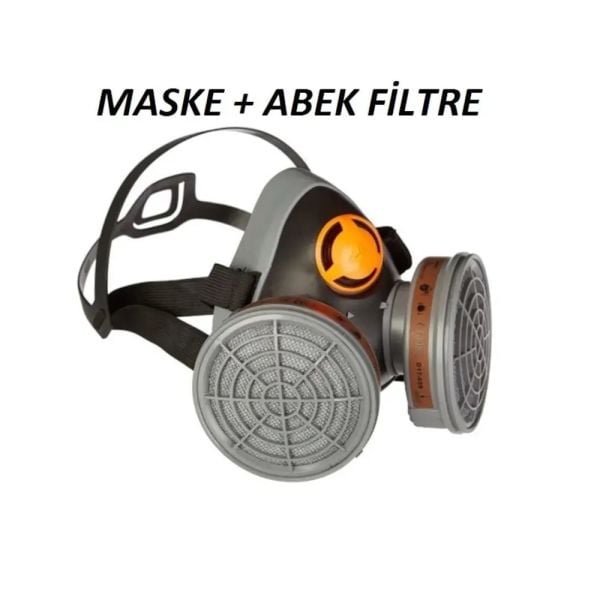 Delta Plus Yarım Yüz Maskesi 6400 + Abek1 Filtre