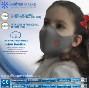 Antimikrobiyal Üst Düzey Yıkanabilir Koruyucu Çocuk Maske