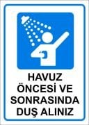 Havuz Öncesi ve Sonrasında Duş Alınız