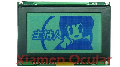 GDM12864H -  12864  LCD , YESIL