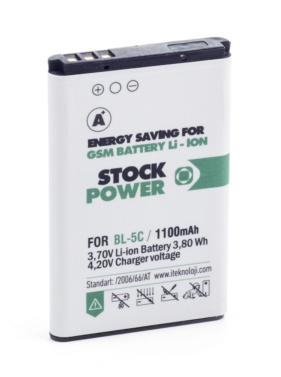 Stock Power Nokia BL 5C - 3650 (1100 mAh) Batarya