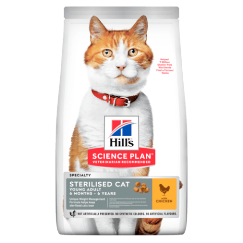 Hill's Science Plan Sterilised Cat Young Adult Chicken 10 Kg
