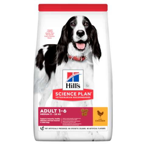 Hill's Science Plan Dog Adult 1-6 Advance Fitness Medium Breed Chicken 2,5 Kg