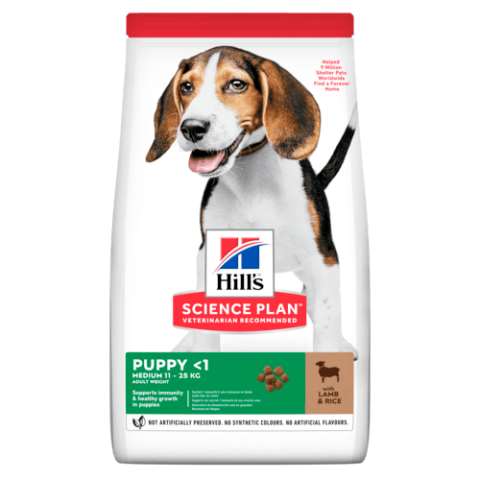 Hill's Science Plan Dog Medium Puppy Healty Development Lamb&Rice  14 Kg