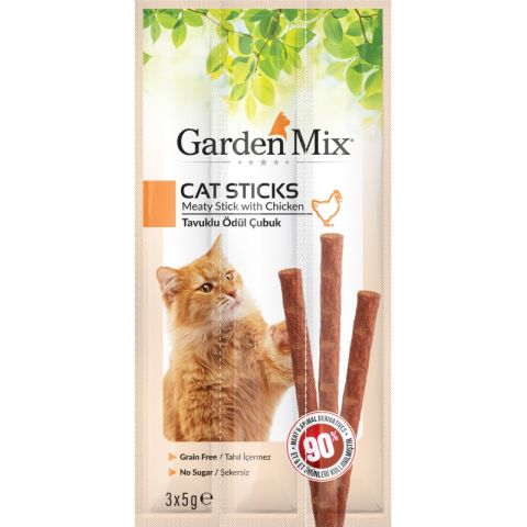 Gardenmix Tavuklu Kedi Stick Ödül 3 Lü x 5g
