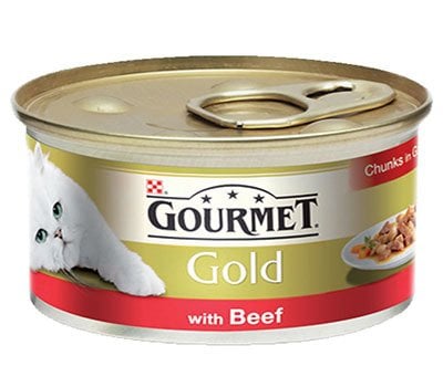 Gourmet Gold Sığır Etli Parça Etli Soslu Kedi Konservesi 85 Gr