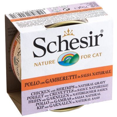 Schesir Soslu Tavuklu ve Karidesli Kedi Konservesi 70 Gr