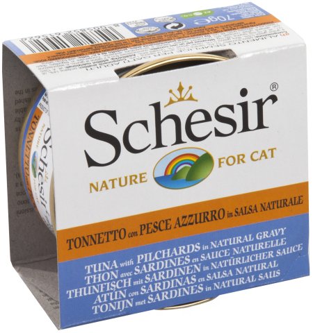 Schesir Soslu Tuna ve Lüferli Kedi Konservesi 70 Gr