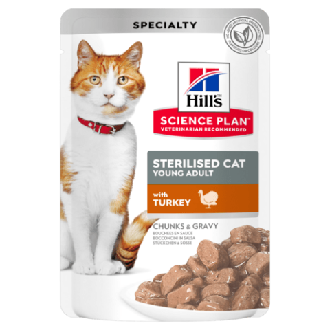 HILL'S SCIENCE PLAN Sterilised Cat Young Adult Cat Food with Turkey 85 Gr