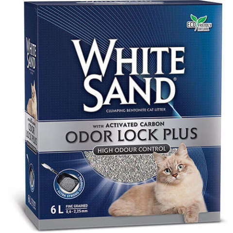 WHITE SAND ODOURLOOK PLUS CAT LITTER 6 LT