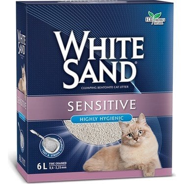 WHITE SAND SENSITIVE CAT LITTER 6 LT
