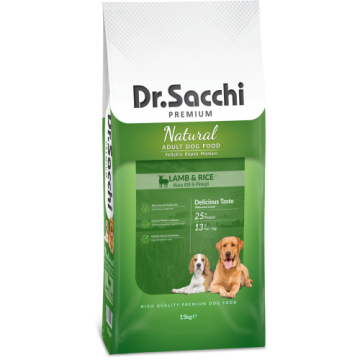 Dr.Sacchi Premium Natural Lamb&Rice Yetişkin Köpek Maması15kg