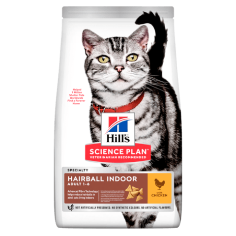 Hill's Science Plan Adult 1-6 Hairball&Indoor  Control Chicken 1,5 Kg
