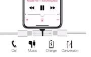 iPhone Şarj ve Kulaklık Aynı Anda Kullanma Aparatı