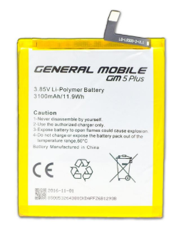 General Mobile GM5 Plus Batarya