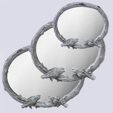 Bird 3x Silver Mirror