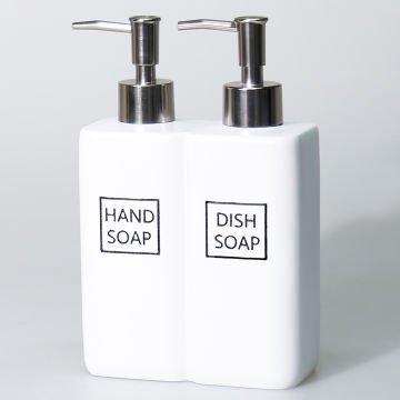 Twins İkili Sıvı Sabunluk Beyaz