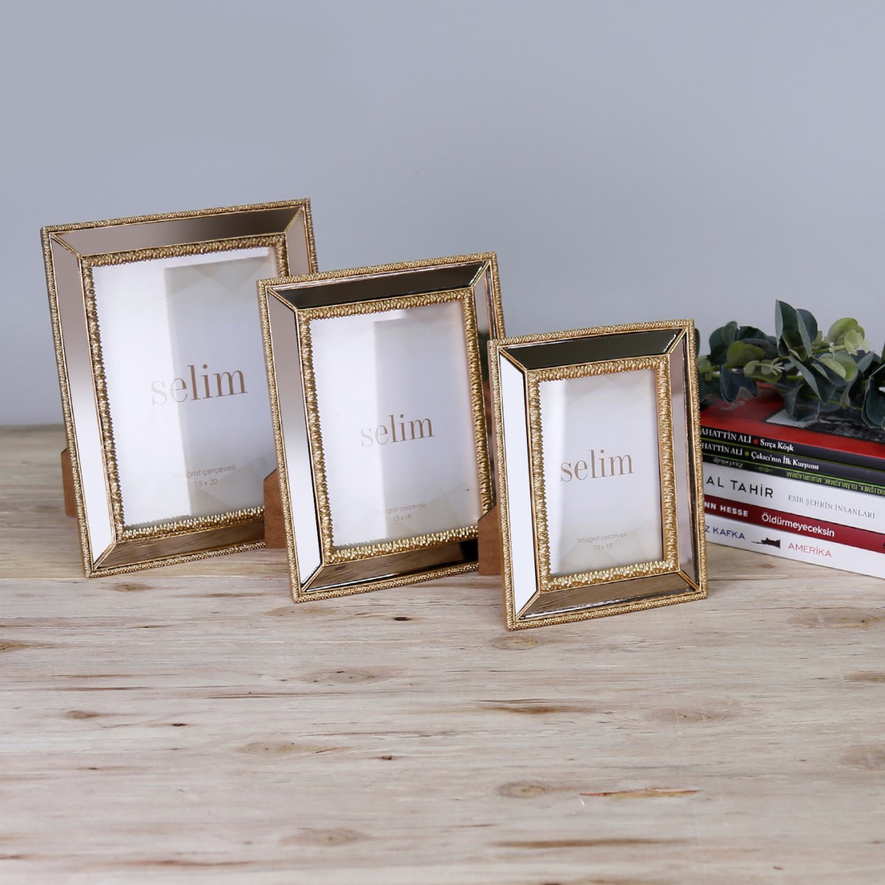 13x18 Elsira Aynalı Çerçeve Altın