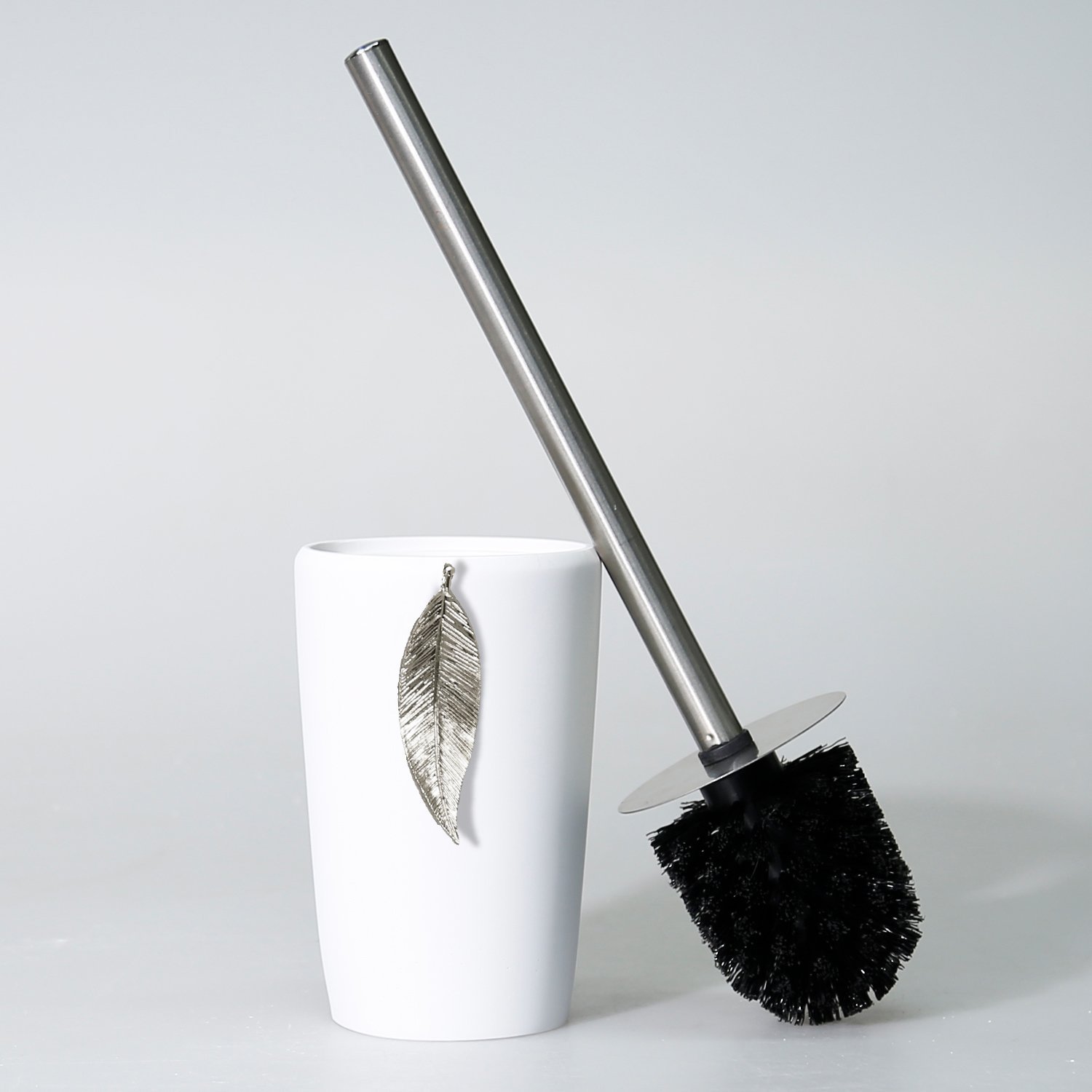 Leaf Banyo Seti Beyaz Gümüş