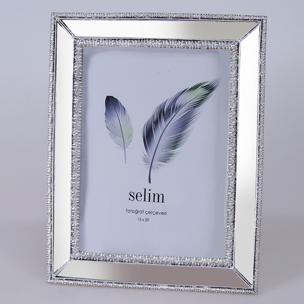 15x20 Elsira Aynalı Çerçeve Gümüş