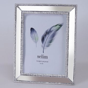 15x20 Elsira Aynalı Çerçeve Gümüş