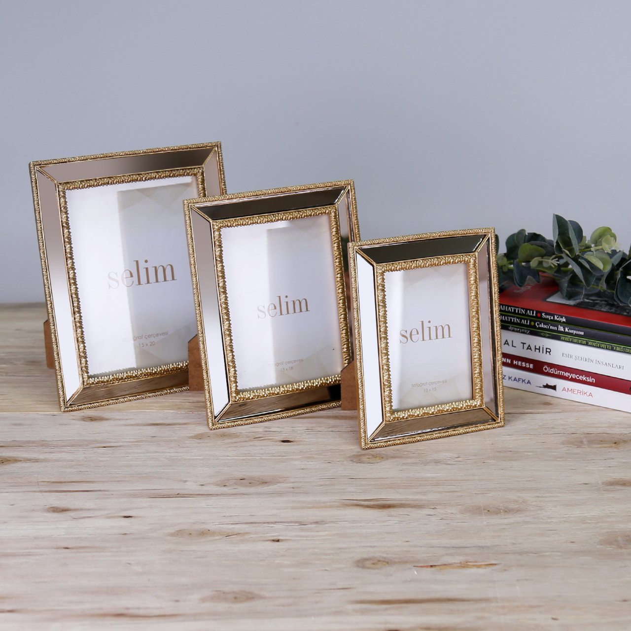15x20 Elsira Aynalı Çerçeve Altın