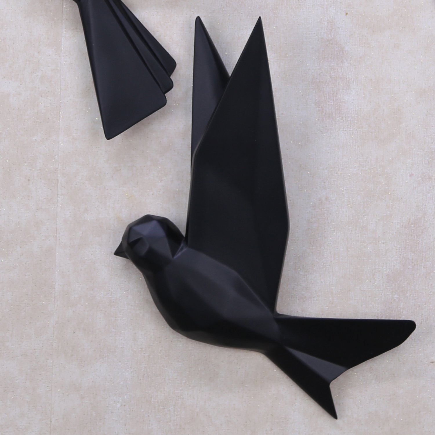 Mouette 3x black ornamental bird