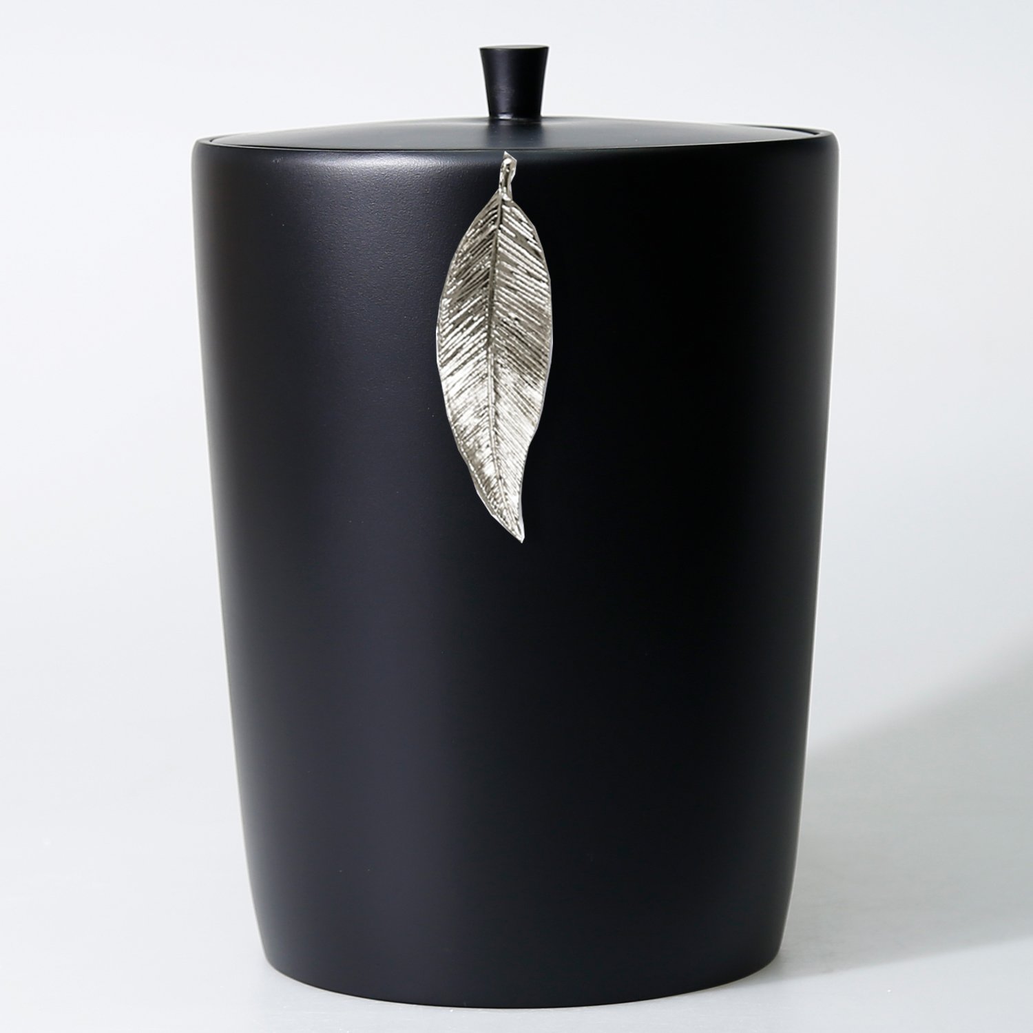Leaf Çöp Kovası Siyah Gümüş