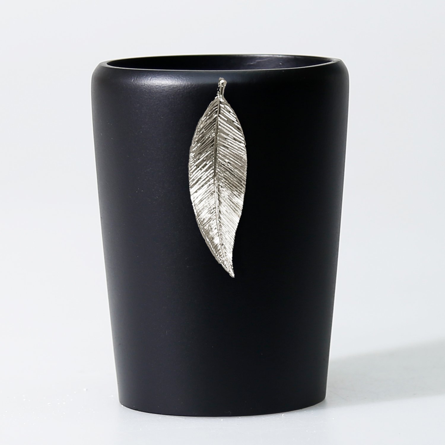 Leaf Çöp Kovası Siyah Gümüş