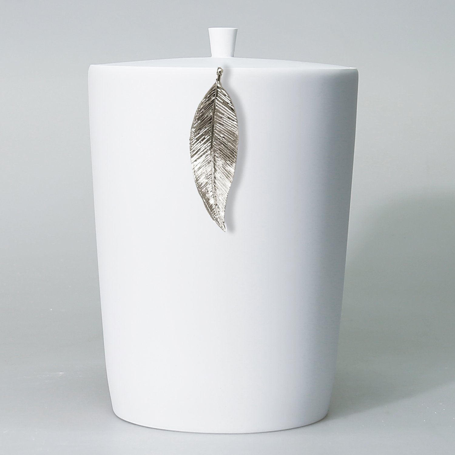 Leaf Tuvalet Fırçası Beyaz Gümüş