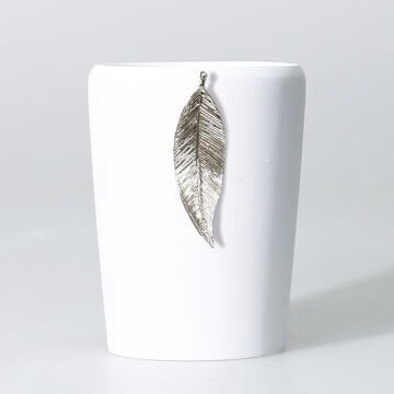 Leaf Diş Fırçalık Beyaz Gümüş