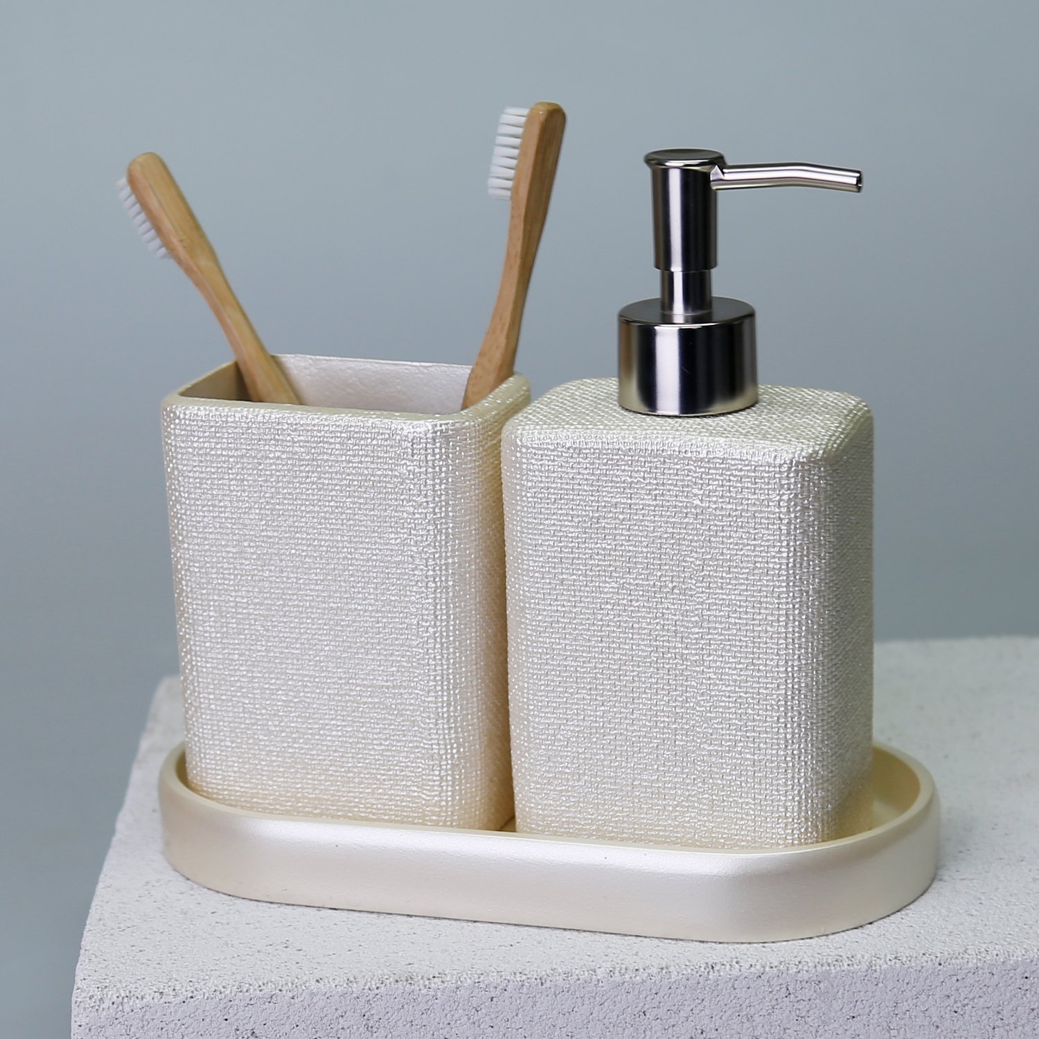 Linen Banyo Seti İnci