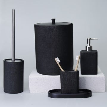 Linen Banyo Seti Siyah