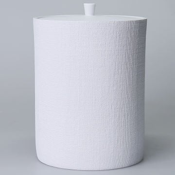 Linen Çöp Kovası Beyaz