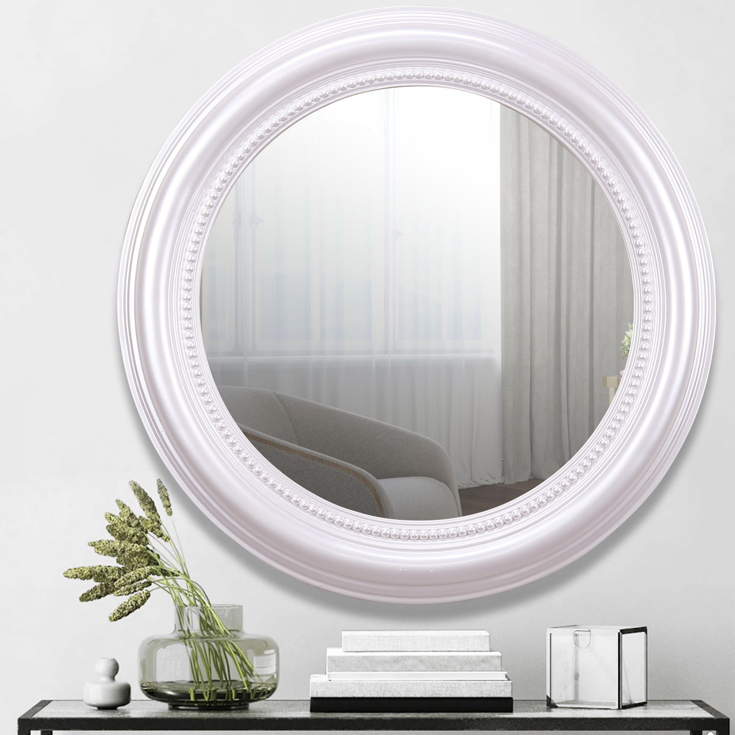 Round Yuvarlak Ayna İnci