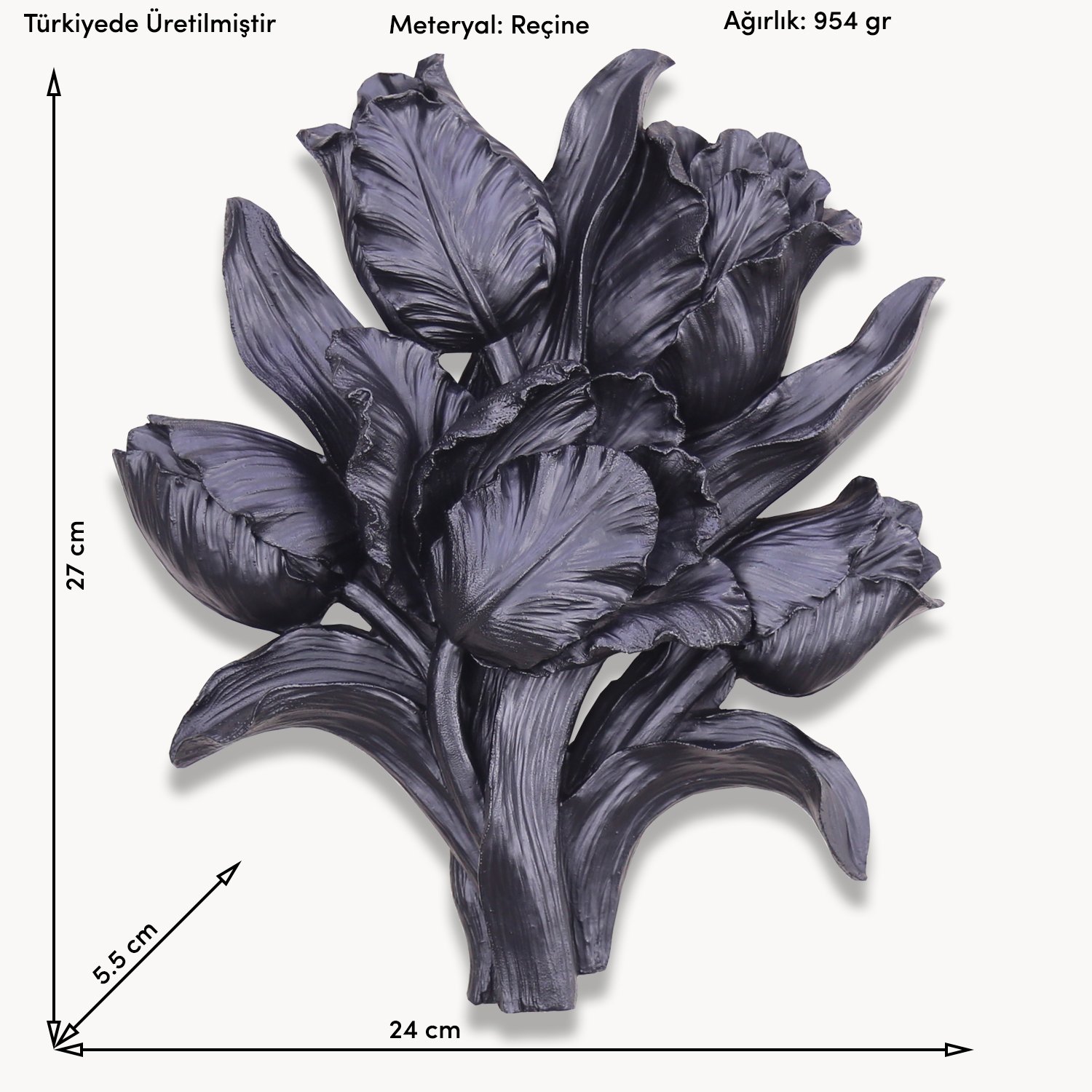 Tulipa Dekoratif Çiçek Siyah