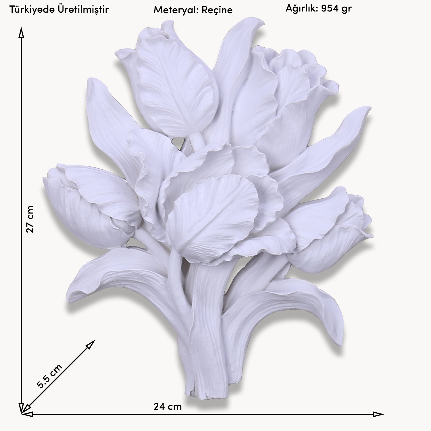 Tulipa Dekoratif Çiçek Beyaz